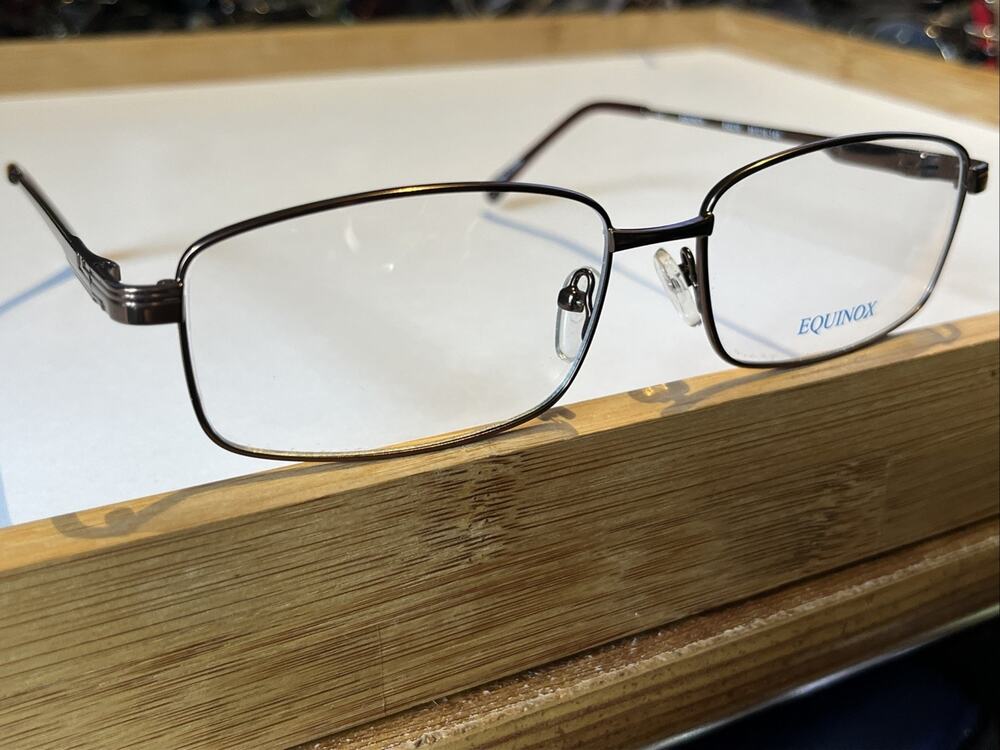 Equinox EQ230 Brown 58-16-145 Metal Full Rim Eyeglasses FZ06 Frames Only